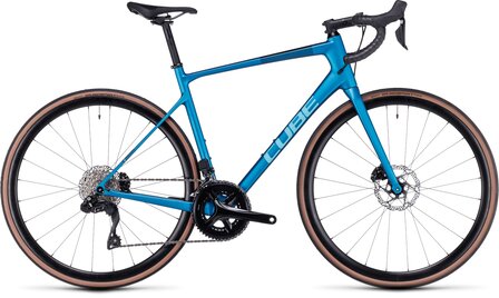 Cube Attain GTC SLX Shimano 105 Di2 Blue  62 cm.