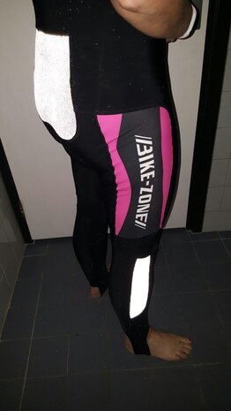 Lange Broek Zeem Zwart/Roze Bike-Zone Pixels