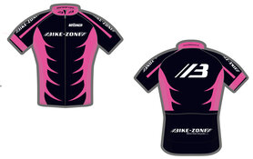 Shirt Korte Mouw Zwart/Roze Bike-Zone Shirt Korte Mouw Zwart/Roze Bike-Zone