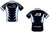 Shirt Korte Mouw Zwart/Blauw Bike-Zone